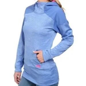 The North Face Blue Pink Dynamix Hoodie Pullover Athletic Top Jacket Women Large